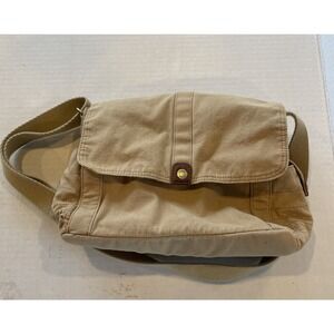 Fossil Brand Authentic Style Satchel Canvas Shoulder Crossbody Bag Purse